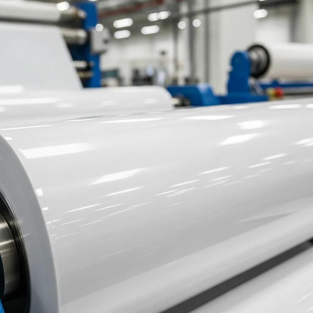 Close-up of a uniform film produced using gravimetric dosing technology