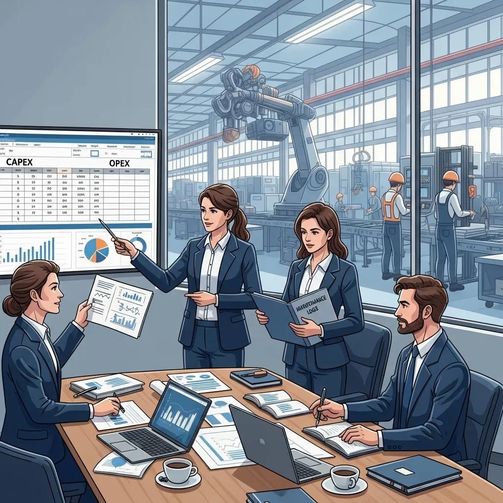 Illustration of capital and operational expenditures in a plastic manufacturing environment